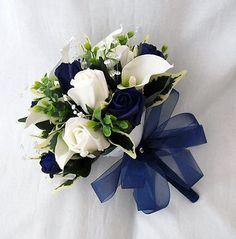 navy blue wedding flowers